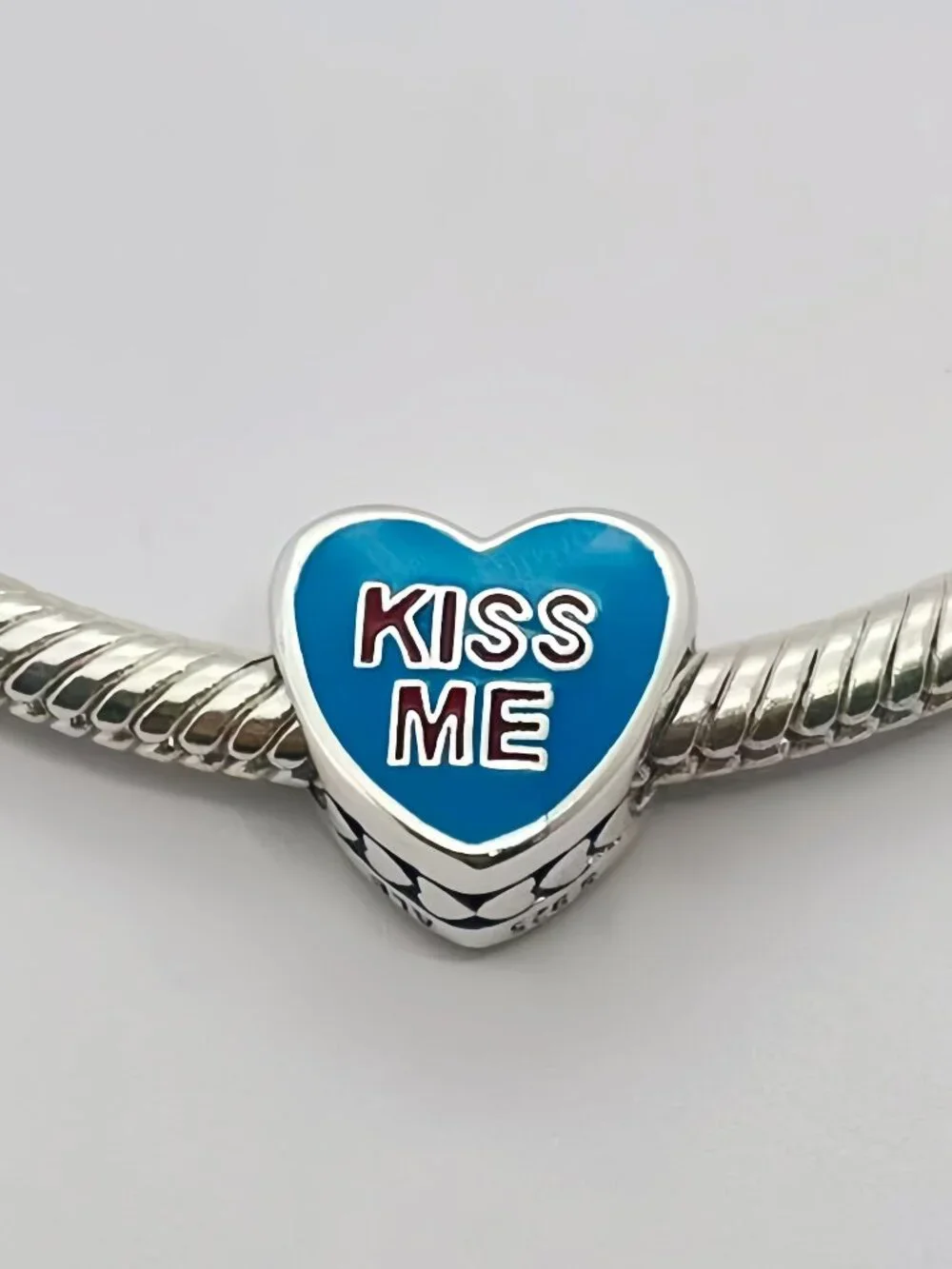 Pandora KISS ME XOXO Candy Hearts Charm, Sterling Silver Charms for Bracelet - Picture 3 of 3